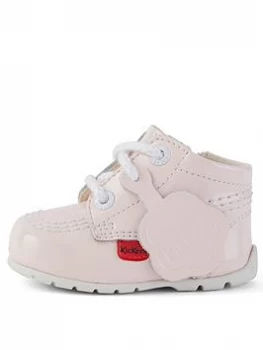 Kickers Baby Kick Hi Boot - Pink , Light Pink, Size 3 Younger