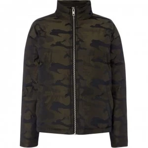 Label Lab Camo puffa jacket - Khaki