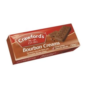 Crawfords 150g Bourbon Biscuits Pack of 12