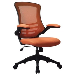 Eliza Tinsley Designer Mesh Chair with Folding Arms - Orange