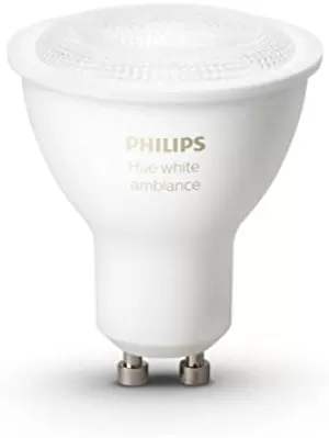 Philips Hue Smart WiFi Dimmable Colour Ambience GU10 25W Bluetooth Light Bulb