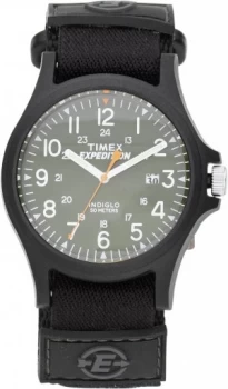 Timex Mens Black Fabric Strap Watch