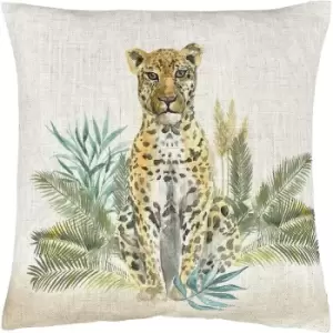 Evans Lichfield Kenya Giraffe Cushion Cover (One Size) (Off White/Light Brown/Green)