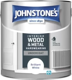 Johnstones Hardwearing Undercoat Paint 2.5L Brilliant White
