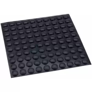 310031 Round Rubber Feet 9.9 x 4.0 x 3.0 - Black - Sheet Of 100 - R-tech