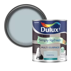 Dulux Simply Refresh Multi Surface Coastal Grey Eggshell Paint 750ml