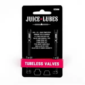 Juice Lubes Tubeless Valves, 65mm, Black - Black