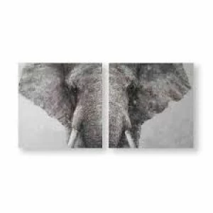 Art For The Home Majestic Elephant Set of 2 Cotton canvas wrapped around MDF frame