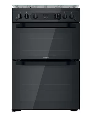 Hotpoint Amelia HDM67G0CCB Double Oven Gas Cooker