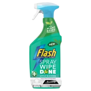 Flash Spray Wipe Done Anti-Bacterial Apple Blossom Spray 800ml - wilko