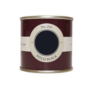 Farrow & Ball Estate Pitch Black No. 256 Emulsion Paint 100ml Tester pot