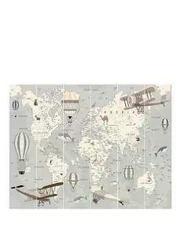 Walltastic Map of the World Wall Mural, Multi