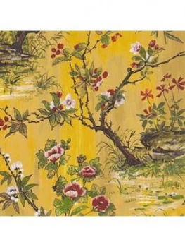 Woodchip & Magnolia Rivington Yellow Wallpaper