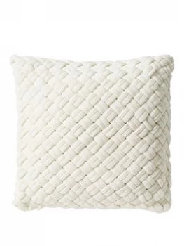 DKNY Chunky Knit Cushion In White