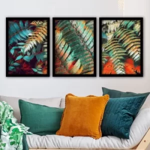 3SC109 Multicolor Decorative Framed Painting (3 Pieces)