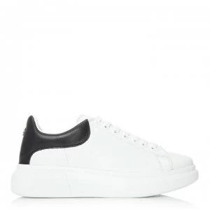 M by Moda Chunky Britt Trainers - WHT/BLK BACK