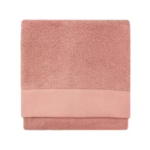 Textured Weave Hand Towel Blush