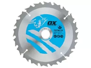OX Tools OX-TCTW-TF-1502020 OX Wood Cutting Thin Kerf Circular Saw Blade 150mm x 20 x 20T ATB