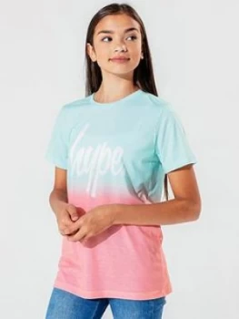 Hype Girls Fade Script Short Sleeve T-Shirt - Multi
