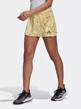 adidas Club Tennis Graphic Skirt, Yellow, Size S, Women