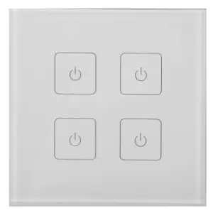 Kosnic Mains Powered 4 Channel Wall Mount Touch Switch - CSWRF02