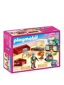 Playmobil 70207 Dollhouse Living Room With Fireplace