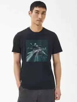Barbour International Speed Graphic T-Shirt, Black, Size XL, Men