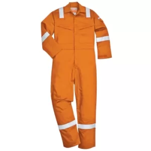 Biz Flame Mens Flame Resistant Antistatic Winter Padded Overall Orange M
