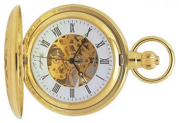 Woodford Hunter Skeleton Gold Plated Cut Out Pocket Watch