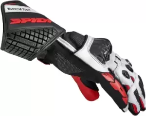 Spidi Carbo 5 Gloves, black-white-red, Size L, black-white-red, Size L