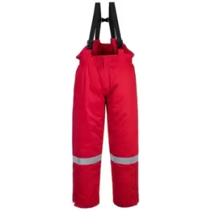 Biz Flame Mens Flame Resistant Antistatic Winter Bib and Brace Red 2XL