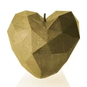Heart Low Poly Candle &ndash; Classic Gold