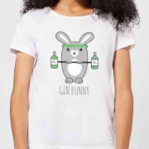 Gin Bunny Womens T-Shirt - White - 3XL