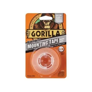 Gorilla Glue Gorilla Heavy-Duty Mounting Tape Black 25.4mm x 1.52m