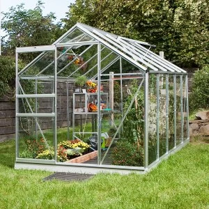 Vitavia Venus 6' x 10' Horticultural Glass Greenhouse - Silver