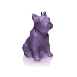 Lilac Low Poly Bulldog Candle