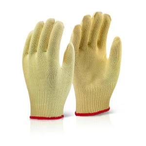 Click KutStop KGMW Medium Size 8 Kevlar Mediumweight Protective Gloves Yellow