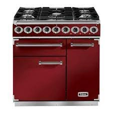 Falcon F900DXDFRDNM 87080 90cm Deluxe Dual Fuel Range Cooker - Red