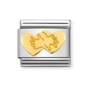 Nomination Classic Gold Heart Hug Charm