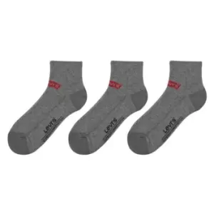 Levis 3 Pack quarter Crew Socks - Grey