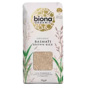 Biona Organic Basmati Brown Rice 1kg Bag