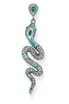 Ladies Thomas Sabo Sterling Silver Glam & Soul Snake Drop Earrings H1994-845-17