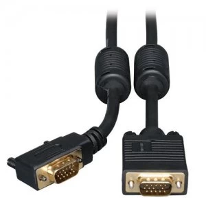 Tripp Lite VGA Coax Right-Angle Monitor Cable High Resolution Cable with RGB Coax (HD15 M/M) 6-ft.