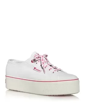 Superga Womens 2790 Barbie Classic Platform Lace Up Low Top Sneakers