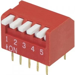 DIP switch Number of pins 5 Piano type TRU COMPONENTS DP 05