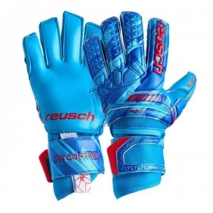 Reusch Fit Control Pro AX2 Ortho Tec Goalkeeper Gloves - White/Aqua