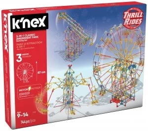 KNEX 3 in 1 Classic Amusement Park Building Set.