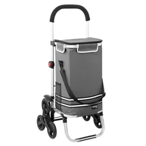 2in1 Stair Climbing Shopping Trolley Grey