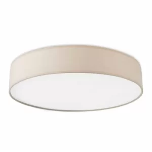 Bowl ceiling light, beige cotton, 45 cm