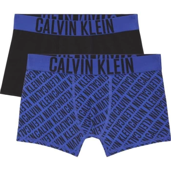 Calvin Klein 2 Pack IP Trunks - Blue AOP 0SP